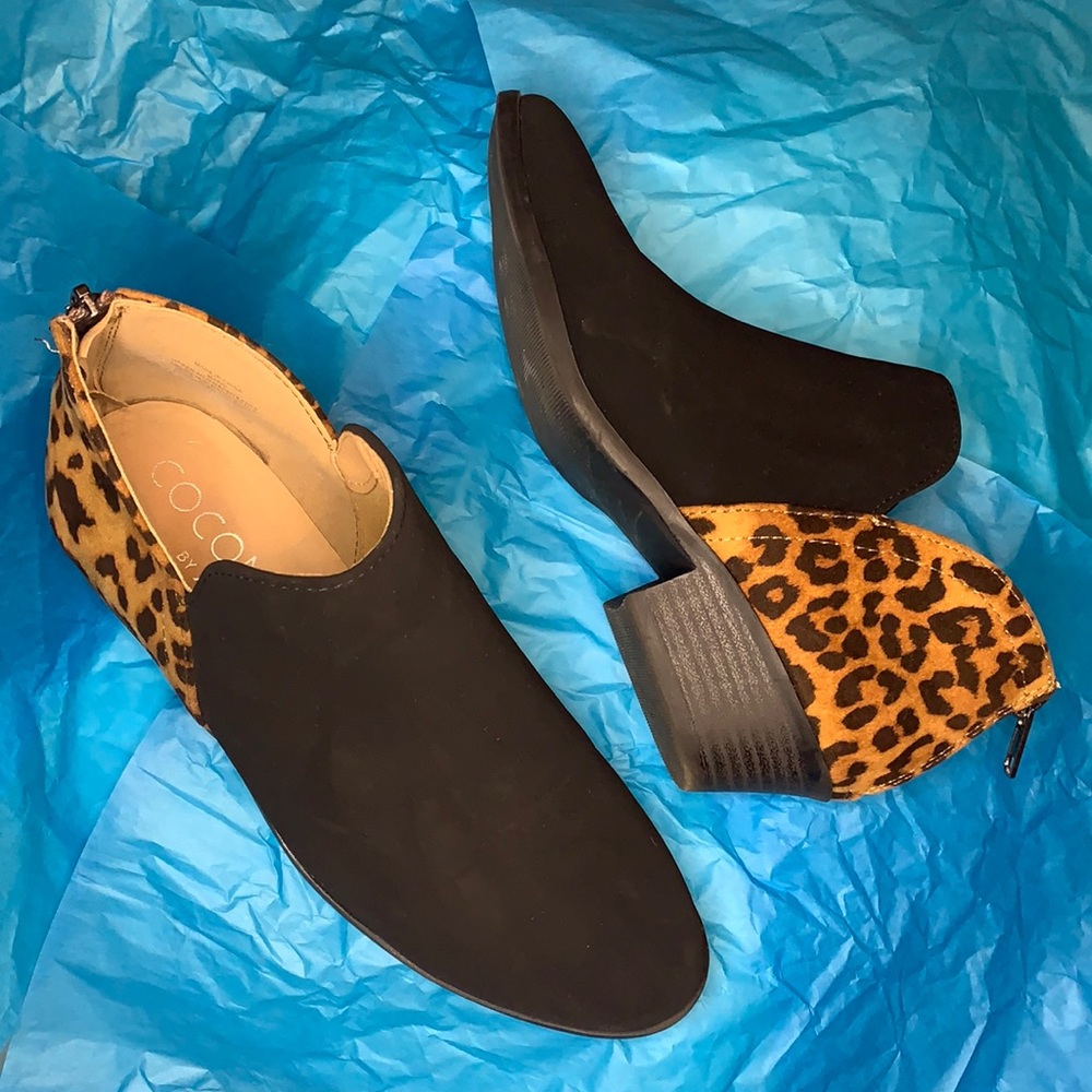 Almost new, used once animal print booties